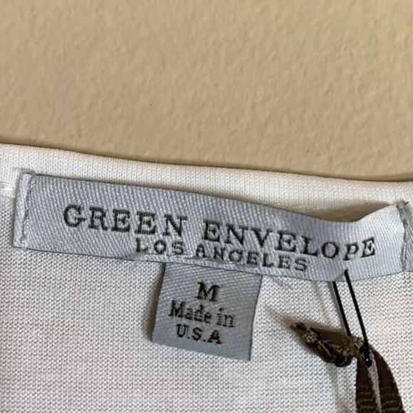 Green Envelope White Tank Top - Picture 3 of 4
